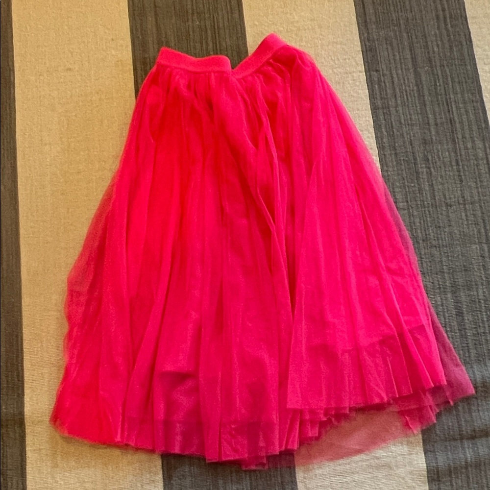 Fuchsia tulle lined midi skirt - Princess Peach costume - M